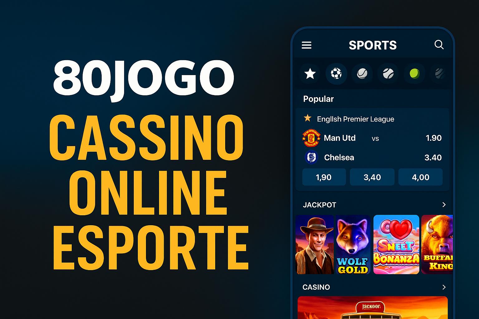 Aposte em apostas esportivas no cassino online 80JOGO